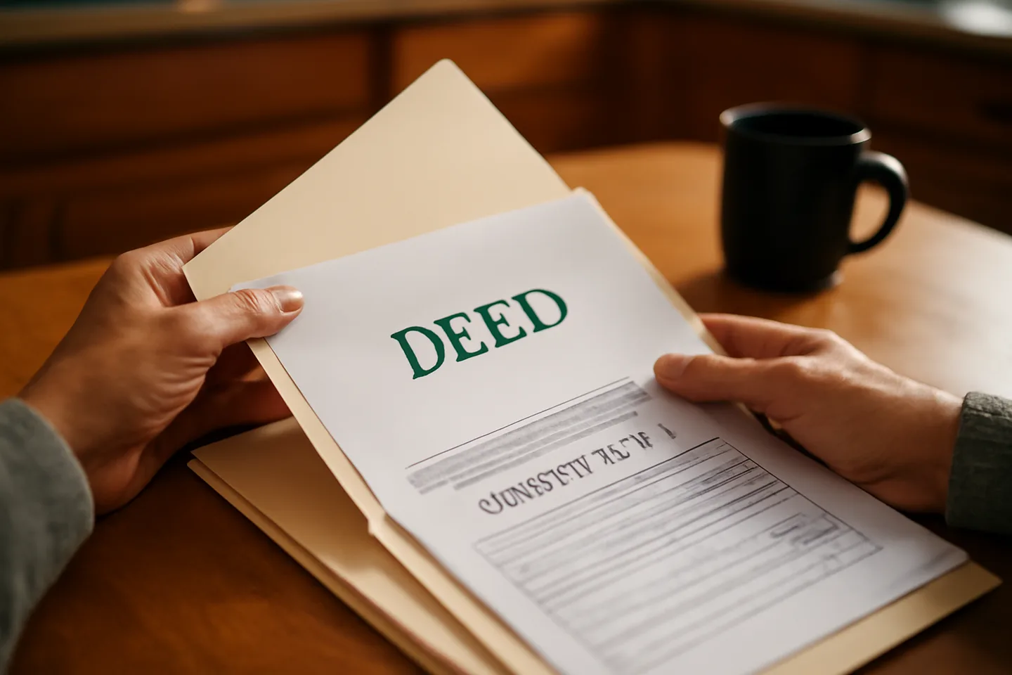 Sorting through inherited land documents and deed paperwork