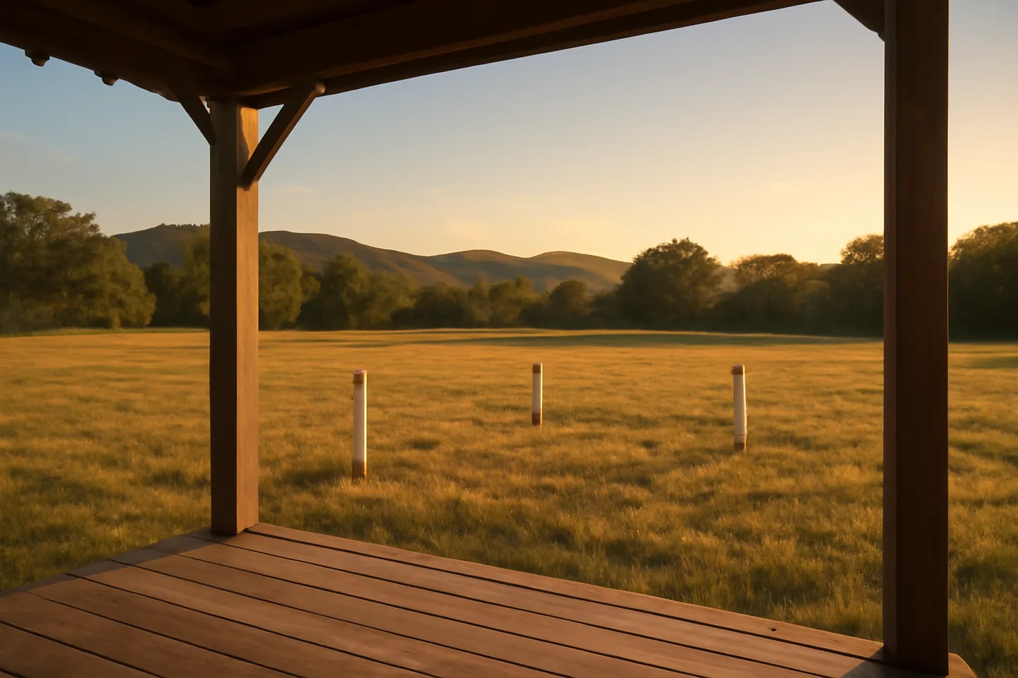 Porch view overlooking a vacant lot for sale