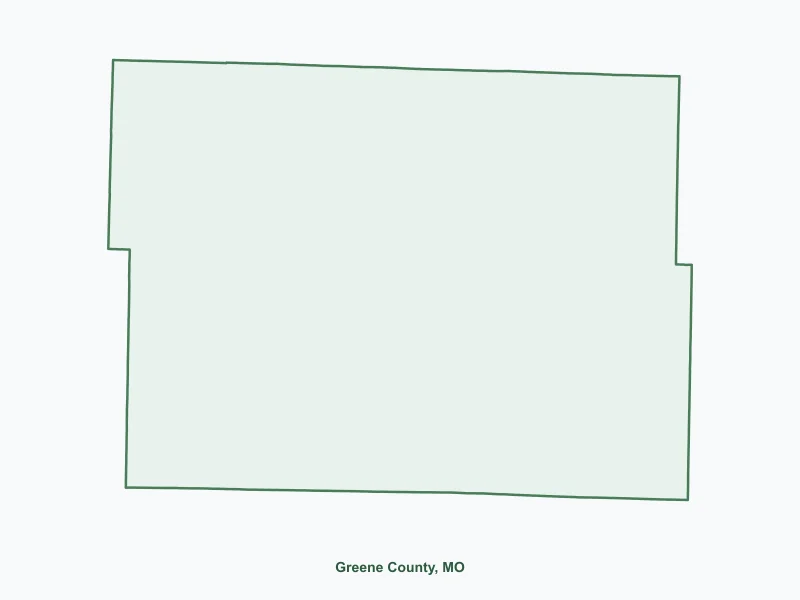 Map of Greene County, MO showing major cities