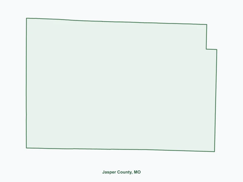 Map of Jasper County, MO showing major cities