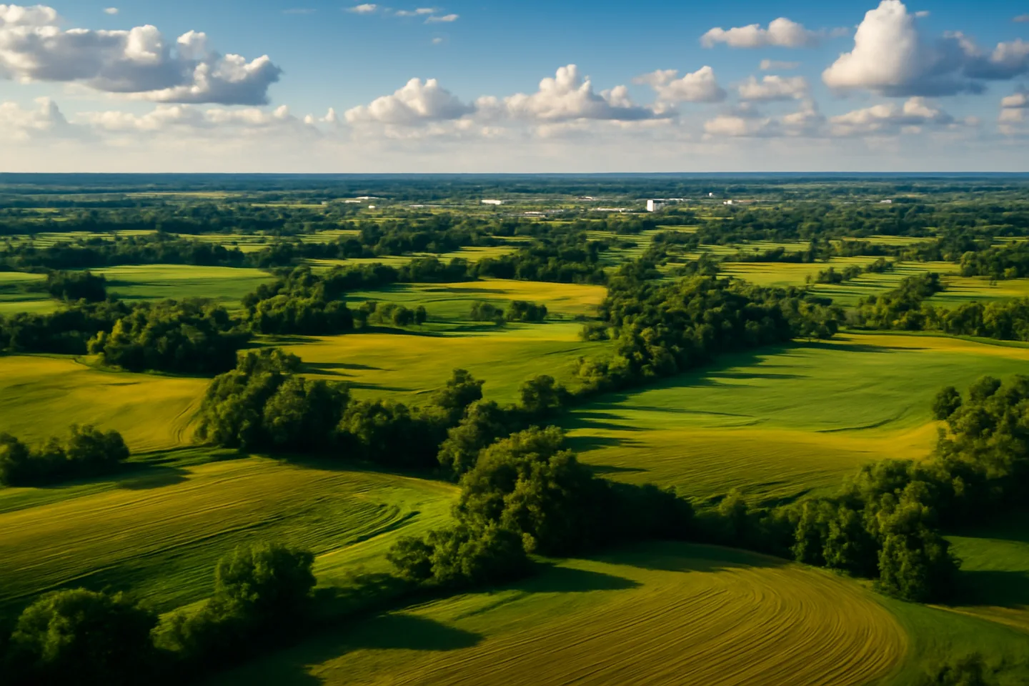 Sell land in Boone County, Missouri - aerial view of Boone County landscape