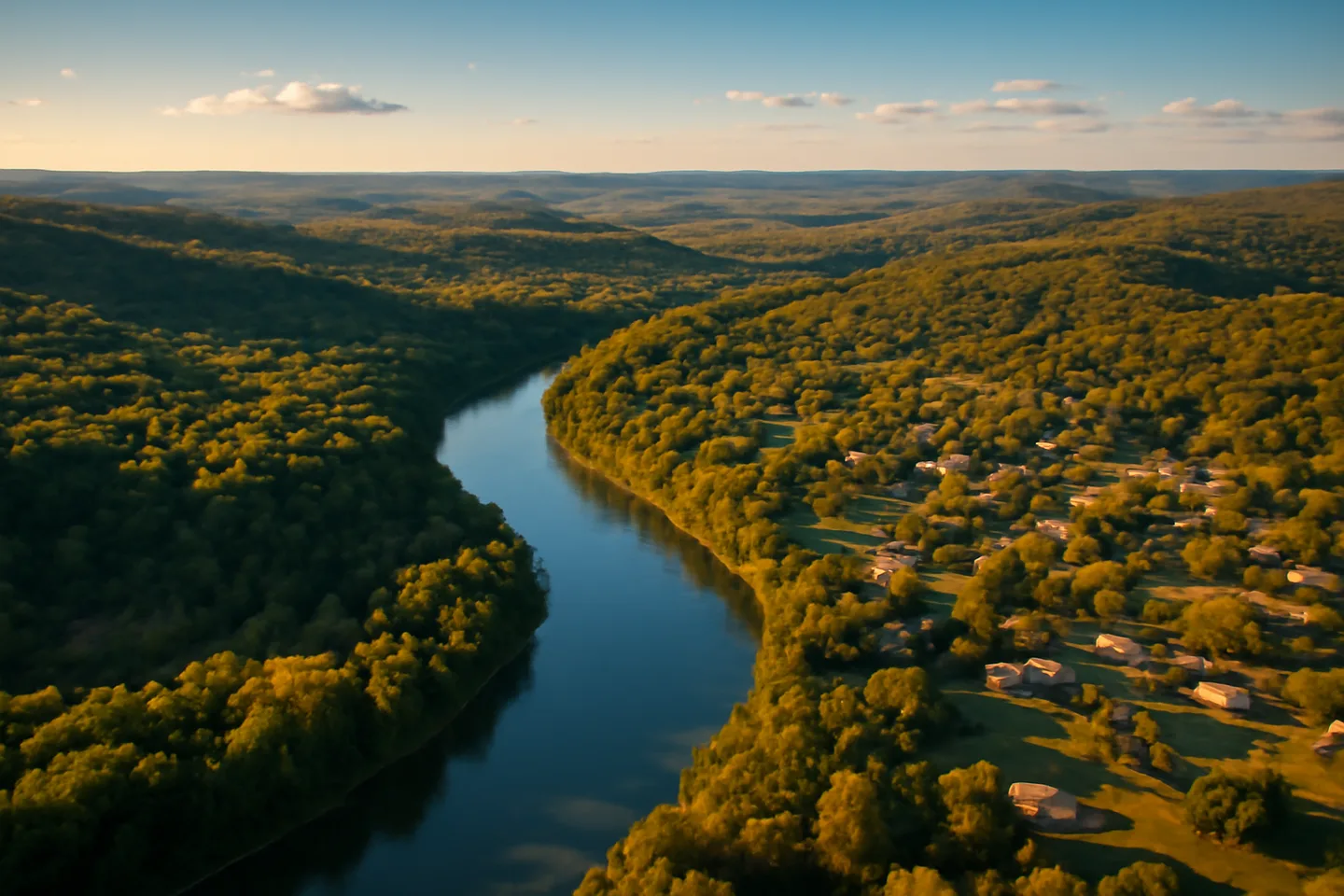 Sell land in Jefferson County, Missouri - aerial view of Jefferson County landscape