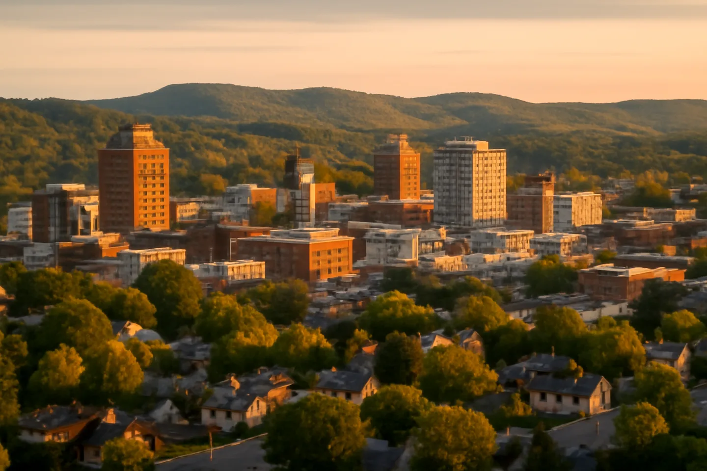 Sell land in Springfield, Missouri - aerial view of Springfield landscape