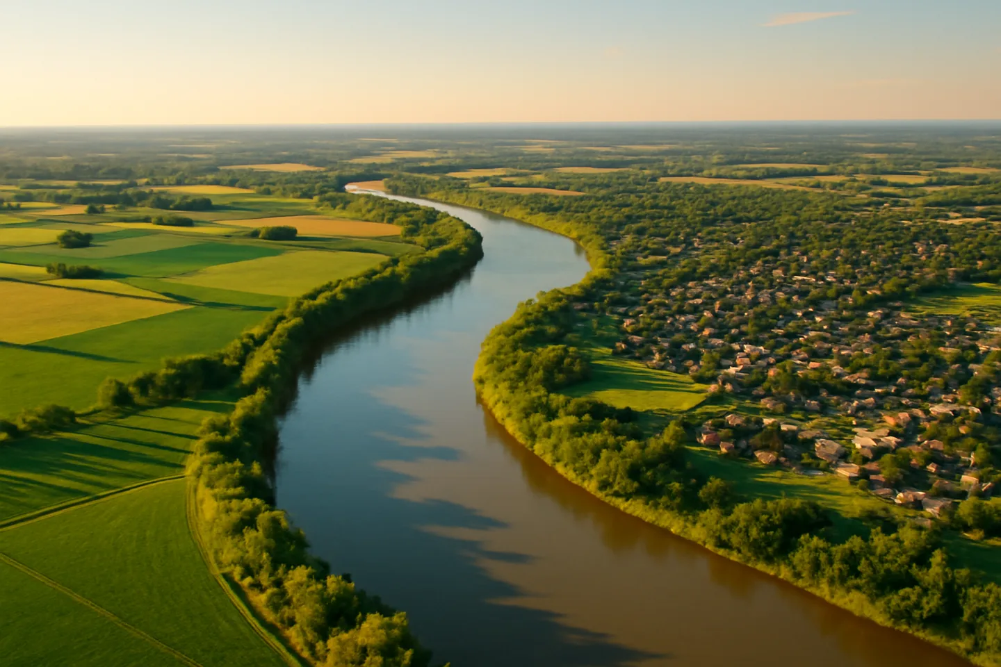 Sell land in St. Charles County, Missouri - aerial view of St. Charles County landscape
